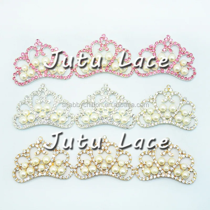 3 colors lady shiny jewelry crown applique / semicircle gem crown / rhinestone crystal crown pendant accessories
