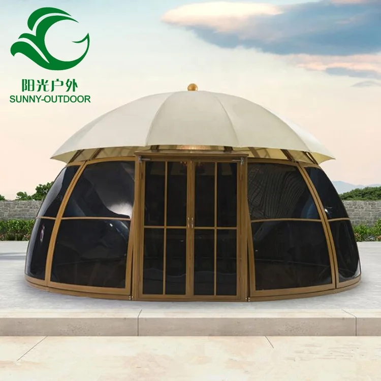 New Product Patio Gazebo Polyester Fabric Used PC board  Cover Tent  For Swimming