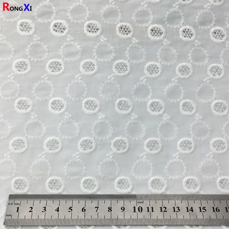 RXF0609 Brand New 100%  swiss voile lace Cotton Embroidered Fabric