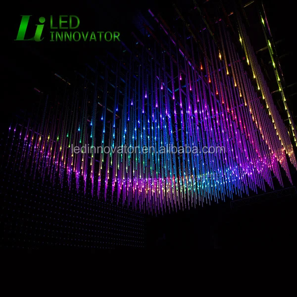 Kinetic 3D chandelier,dmx 3d vertical tube led stage light for night club