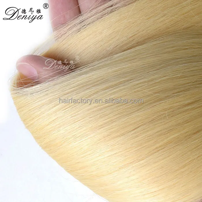 Unprocessed Virgin Braziliang Hair Blonde 613 Human Hair Extension Type:HAIR WEAVING