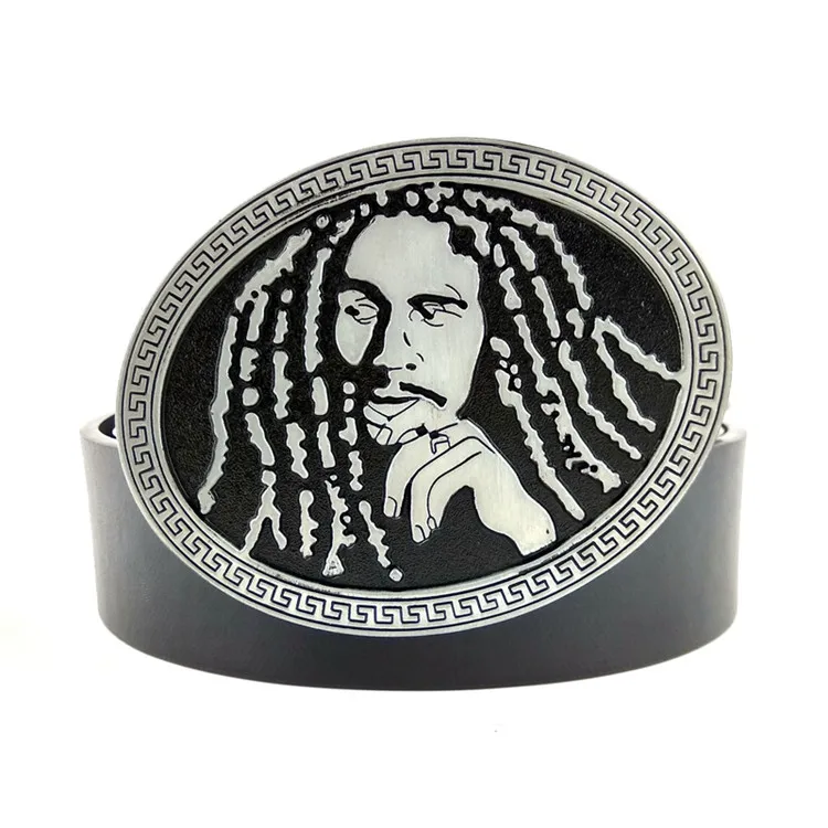 Music Series Jamaican Pop Music Reggae Singer Bob Marley portrait metal belt buckle