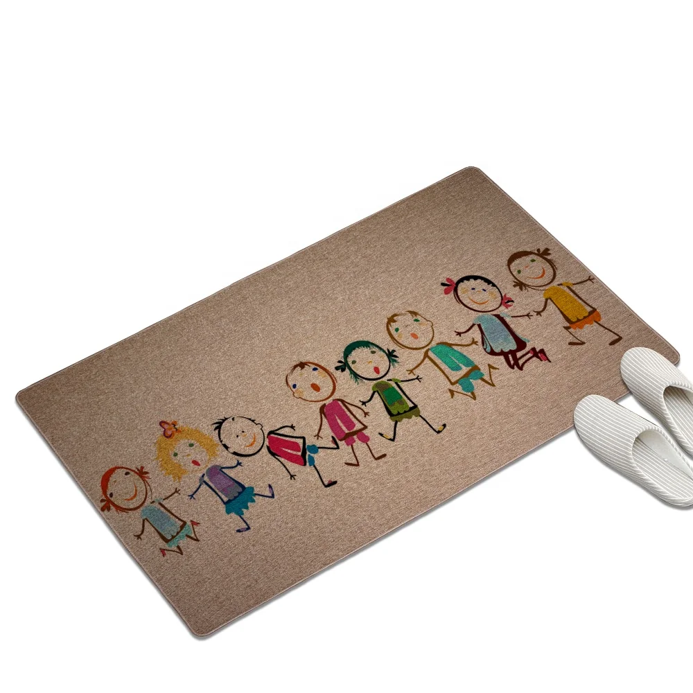 Входной коврик с логотипом на заказ резиновый напольный мат для улицы черные Мультяшные Противоскользящие коврики из натурального