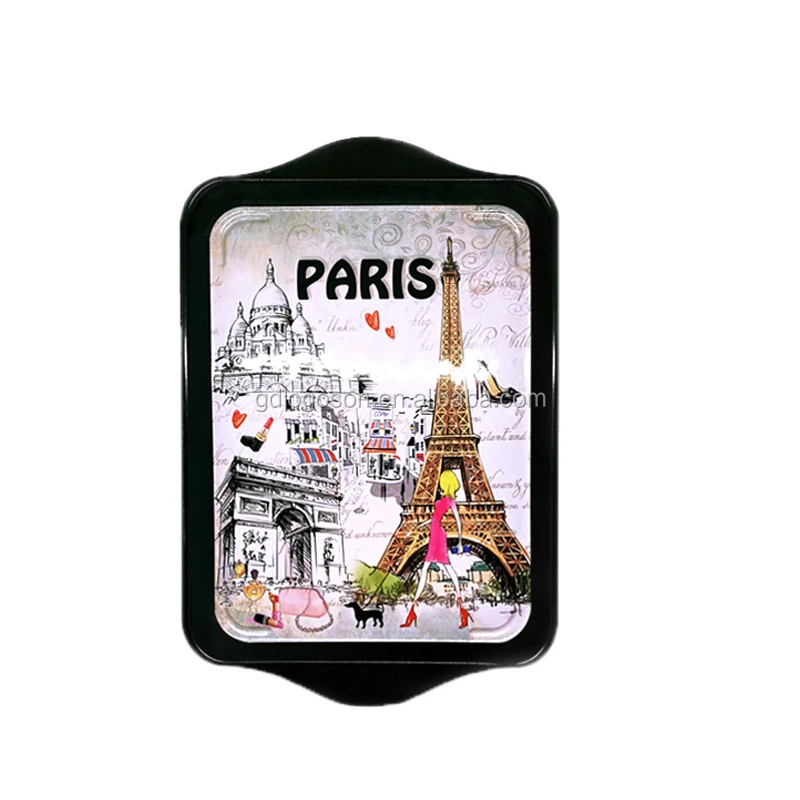 OEM Paris Keychain French Fridge Magnet Tray Gift Mini Pill Box Bottle Opener Types Of Souvenir Pairs