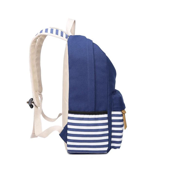 New design schoolbag set custom teens students canvas backpack boys girls school bags