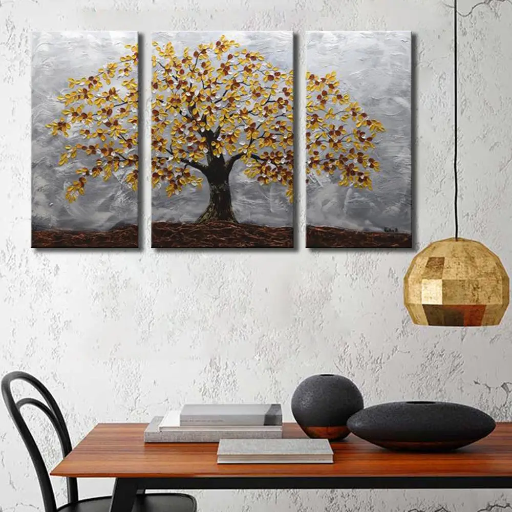 
Heavy Texture Handmade Landscape Flower Tree Abstract Modern Art Painting on Canvas 