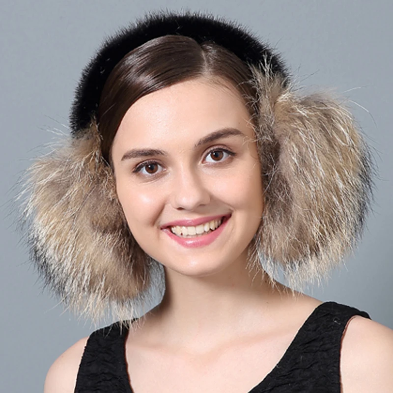
CX-A-71A New Products Luxury Fur Ear Warmer Winter Female Fox Fur Earmuffs 