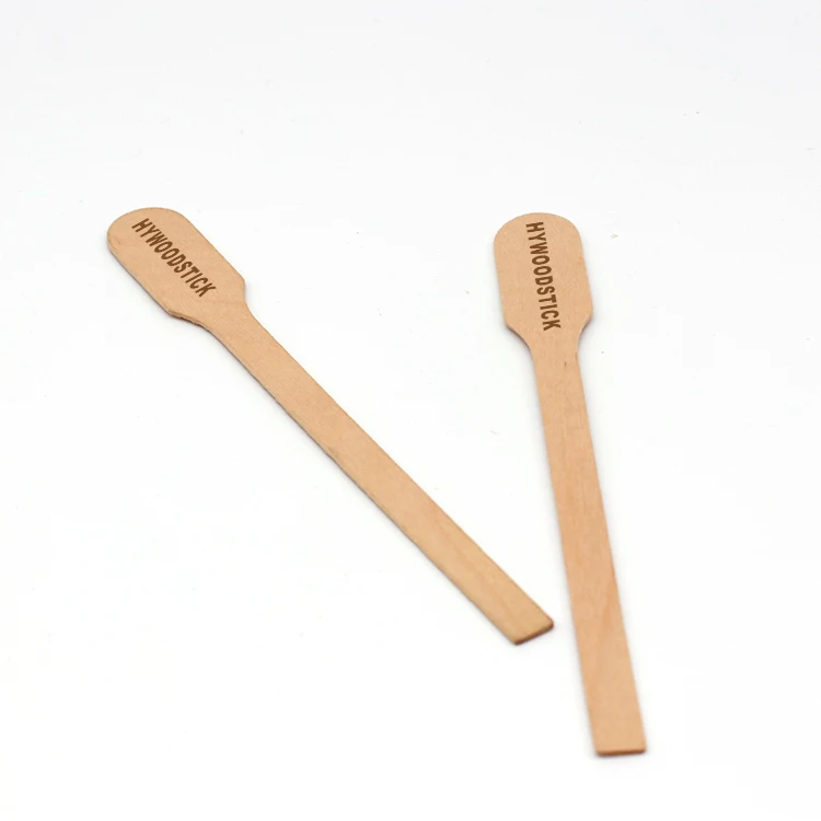 High Quality Wooden Coffee Stirrer Bar Custom Birch Sticks For Tea Bamboo Packing Machine Biodegradable