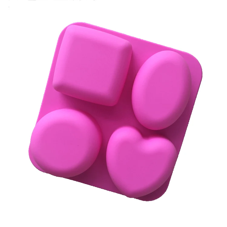 Circle Square Oval Heart Shape Soap making molds silicone