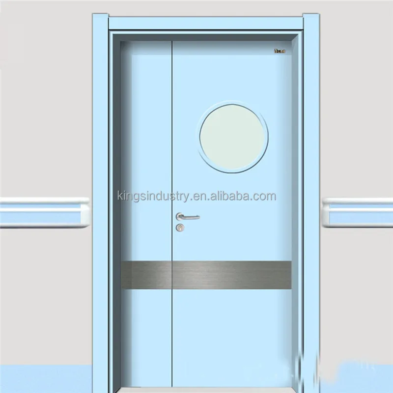 
China Factory steel door with slim frame and splited frame for american market hospital interior door 