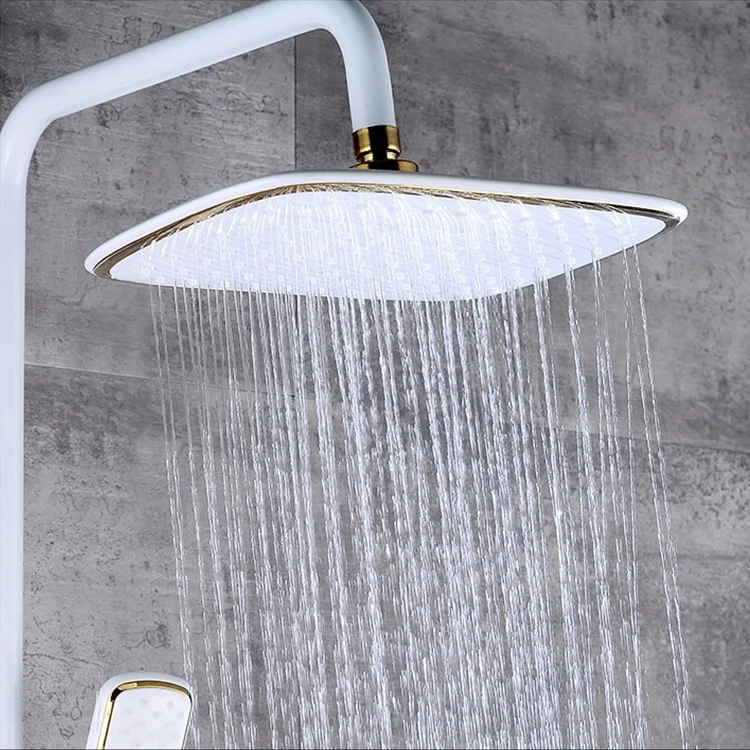 
Rainfall Shower Head Bathroom Shower Faucet Accessory Bath Set 