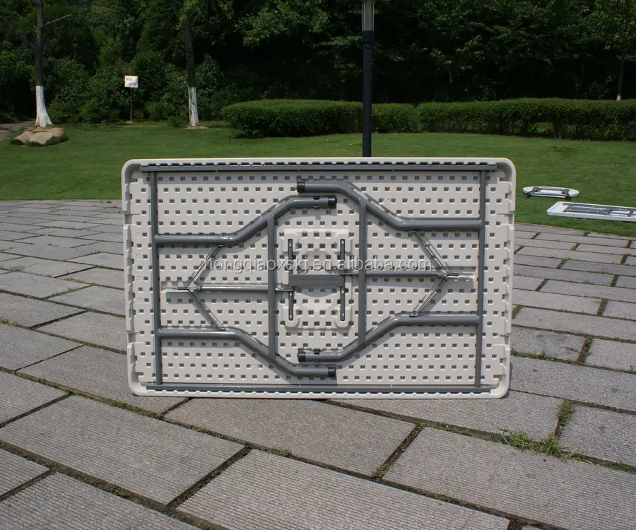 152cm 5ft folding regular table/solid polytene material table with steel legs/for wedding events display/easy carry table