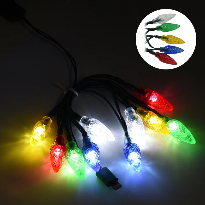  Pom String Lights Cable USB Data LED Christmas Decoration Charging