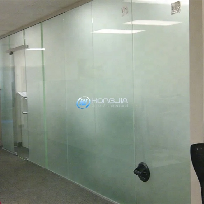 From Shenzhen Hongjia Wall Panels Manufacture Frosted Glass China Farmhouse Decor Flat Solid Acid Etched Glass Church Decoration