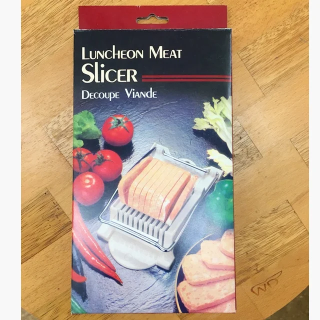 CC-6378 Promotional Imprinted Logo Custom Luncheon Meat Stainless Steel Wires Cuts 9 Spam Slicer