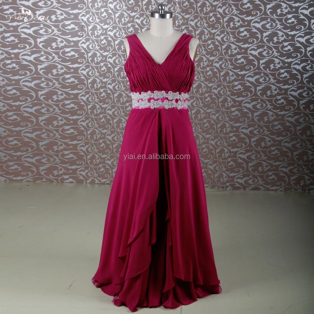 
RSE690 Off The Shoulder Lace Up Back Plus Size Burgundy Mature Red Mother Of The Bride Dresses 