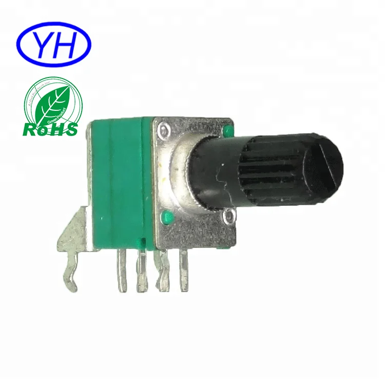 trade customized carbon film 6 pin Double Gang linear 9mm rotary B500K ohm multi-turn potentiometer