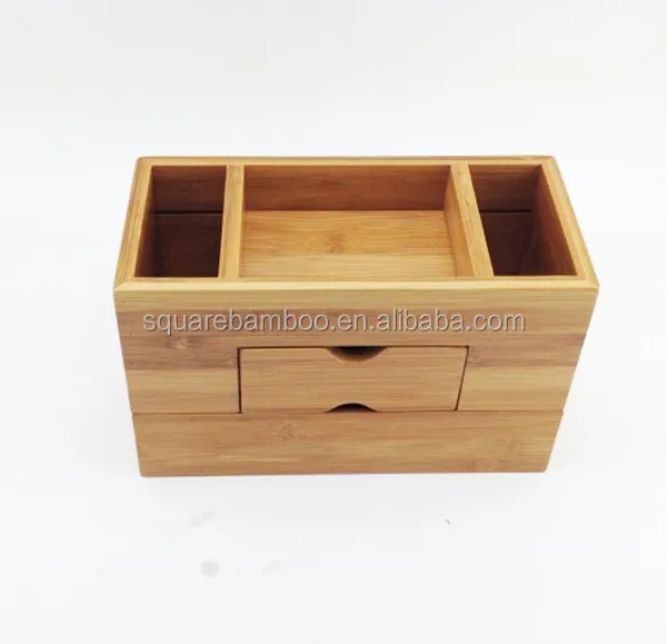 Eco-Friendly Bamboo Desk document Organizer stationery collection