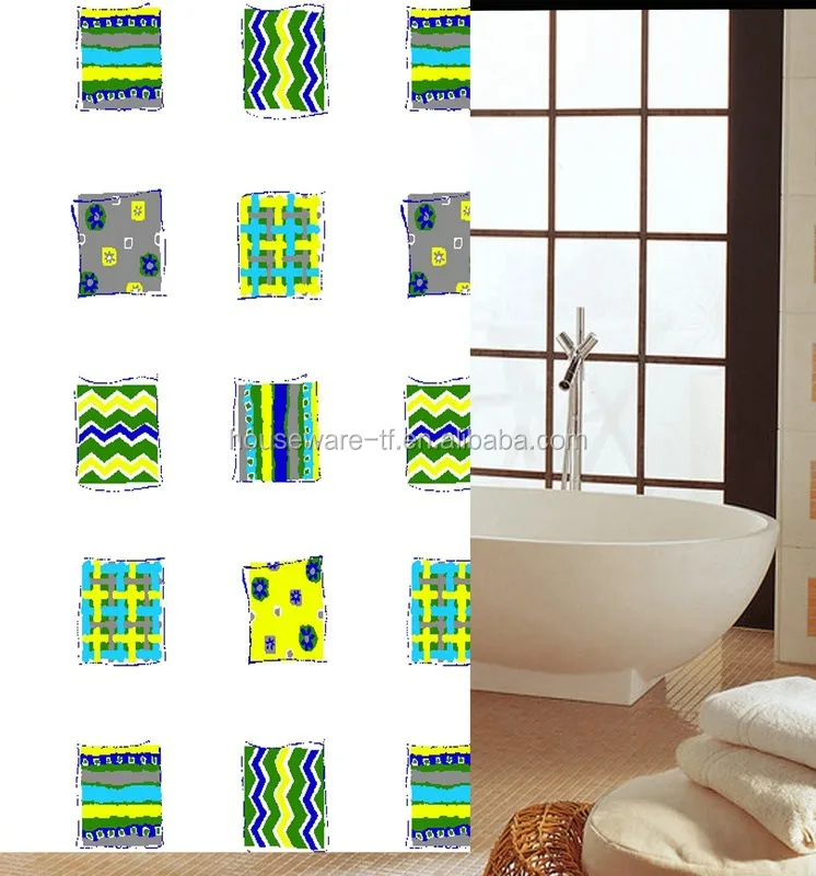 New York City Photo Frames Heart Shaped Designs Shower Curtain with Plastic C Hooks Set of 13