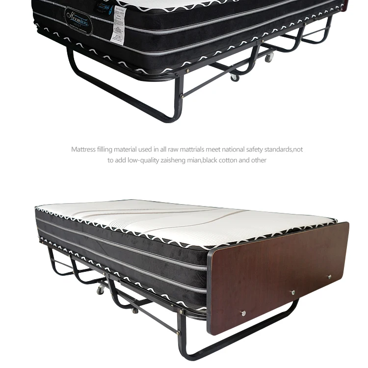 convenient portable foldable mental bed frame cheap hotel folding bed