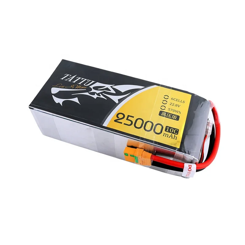 UAV Battery 25000mAh 6S 10C 22.8V High Voltage Rechargeable for UAV Drone with XT90S