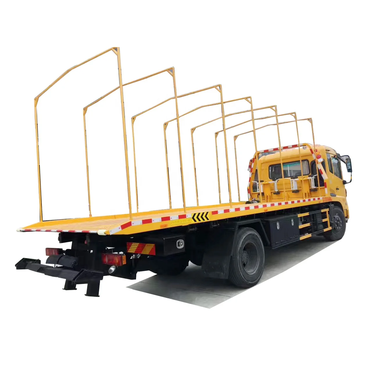 special design long 7.2m  slide tilt tray 8 tons  flatbed tow truck wrecker with top cover