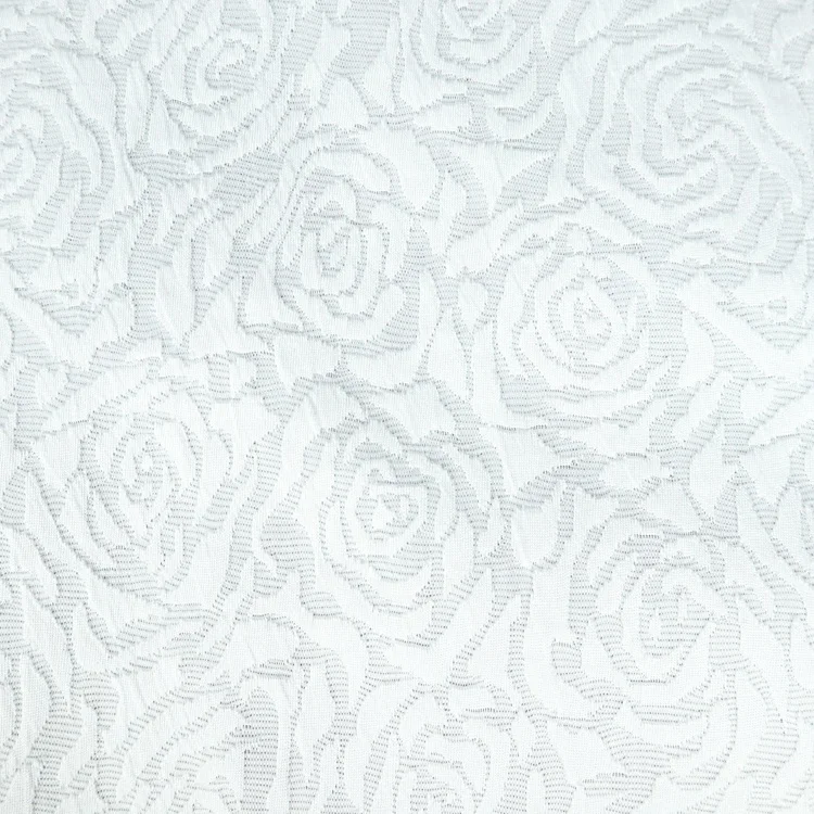 Shaoxing textile stock flower design knit fabric polyester spandex jacquard fabric