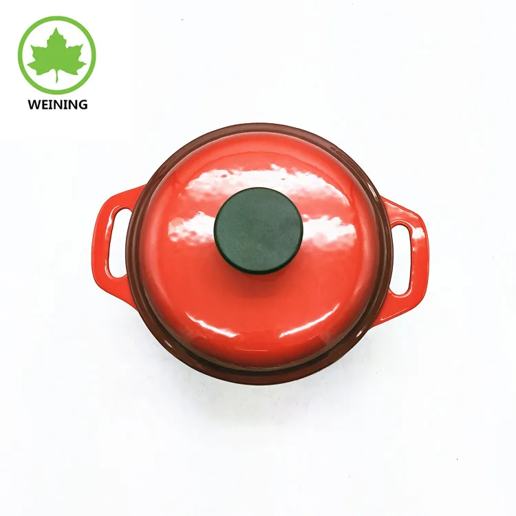 Enameled Cast Iron Casserole With lid, Red
