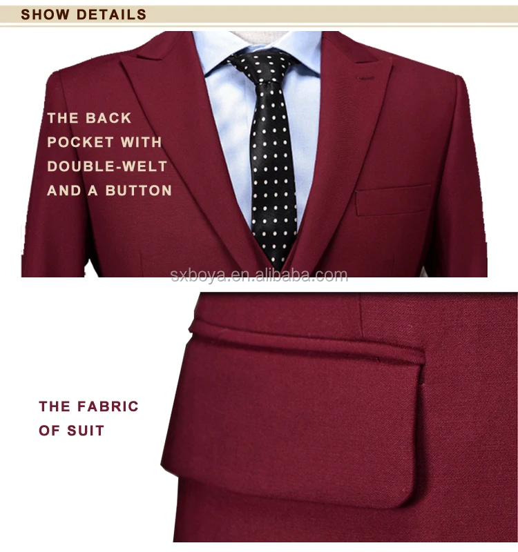 Облегающий темно-красный свадебный костюм жениха из 3 предметов, мягкий однотонный тканевый костюм tr, новый дизайн 2019 года, мужской костюм