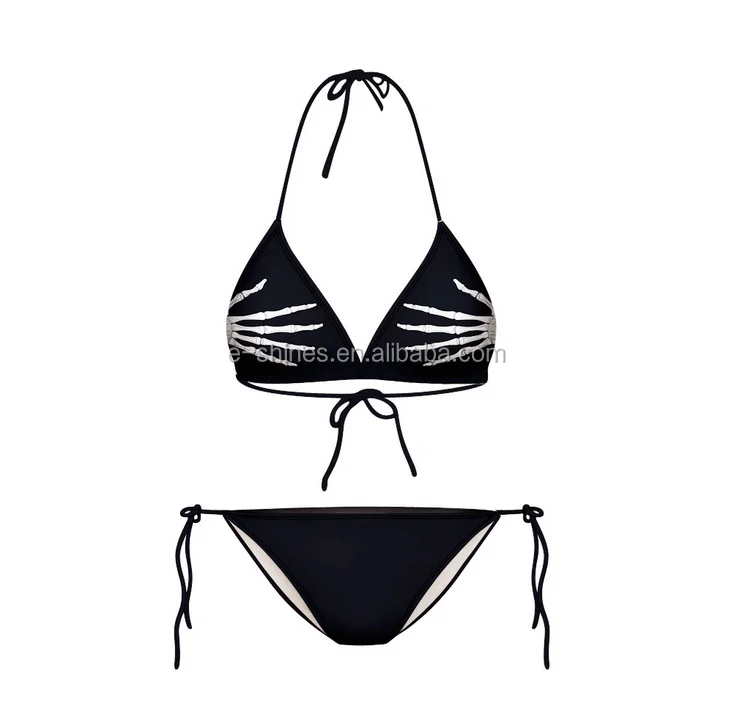 2017 self tie fastening back hot sale women sexy swimwear stretch swimming fabric plain mature women custom made bikini