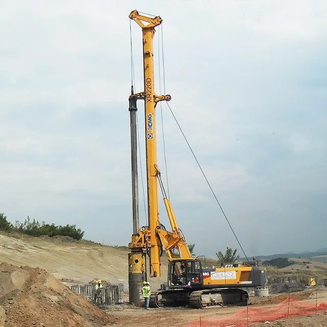 High quality XR220DII 52m deep mobile rotary drilling rig with CIF price hot sale