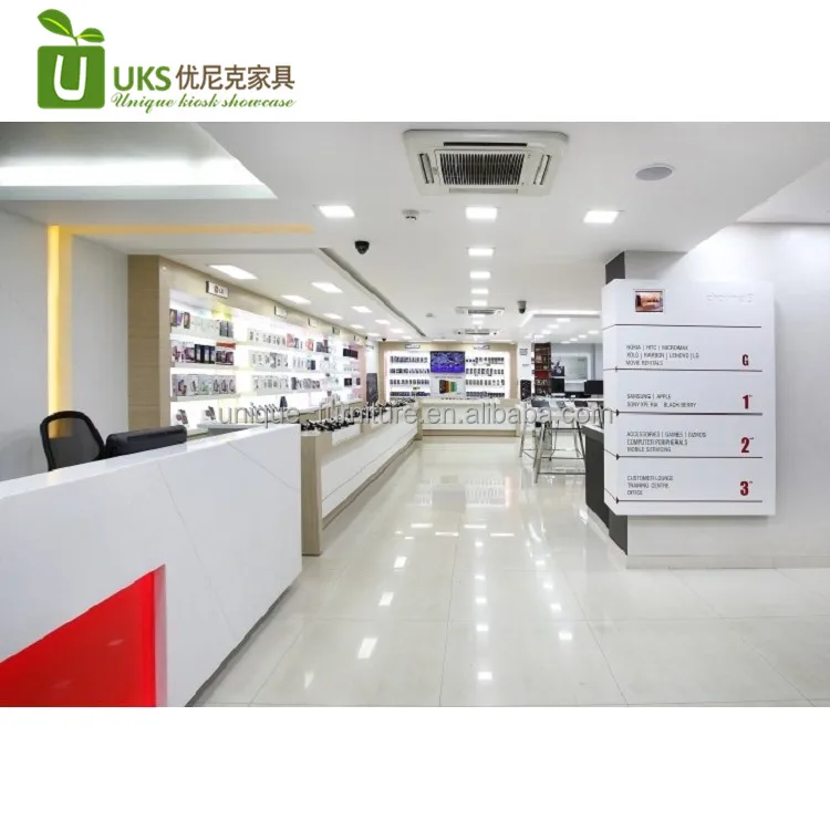 Самый популярный розничный дизайн интерьера компьютерного магазина с компьютерной витриной на