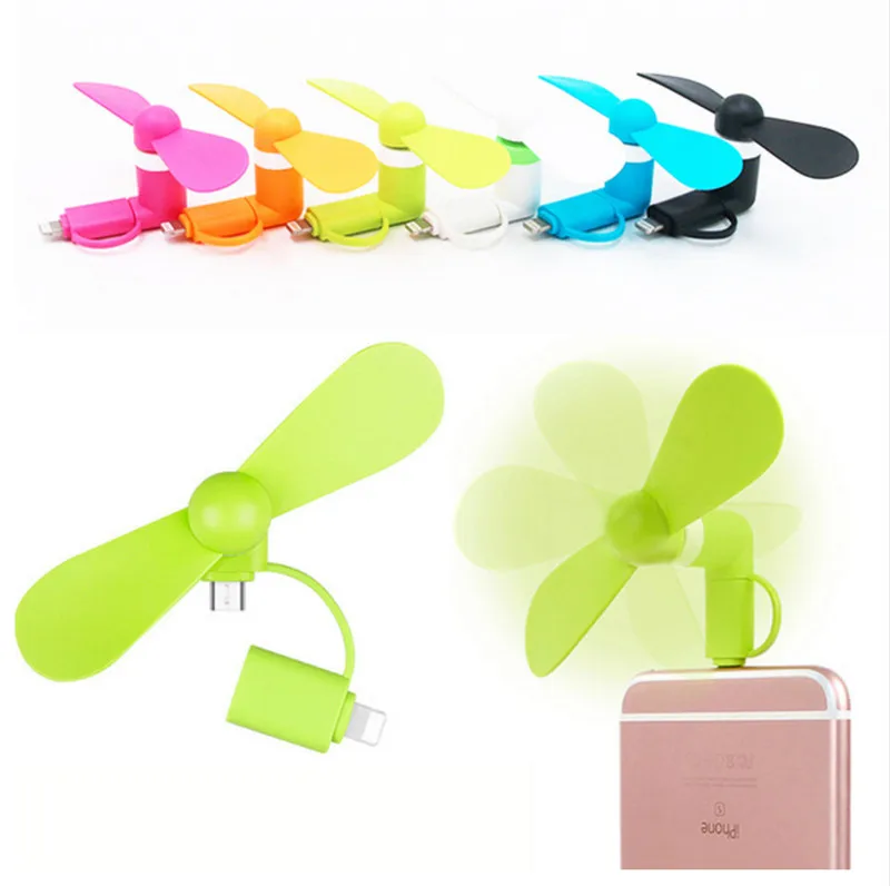 Hot sale custom logo 3 in 1 Cooling Mini USB Fans For Android usb fan mini fans for iPhone