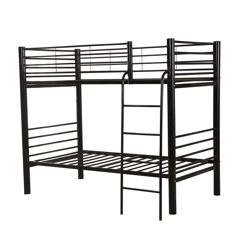 High quality metal pipe  decker bunk bed with desk for sale