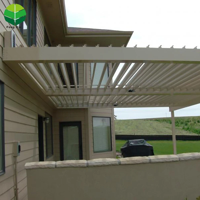 Custom Remote Control Retractable Full Cassette Motorized Awning for Outdoor Metal Aluminum Pergola Garden Decorations No Wood