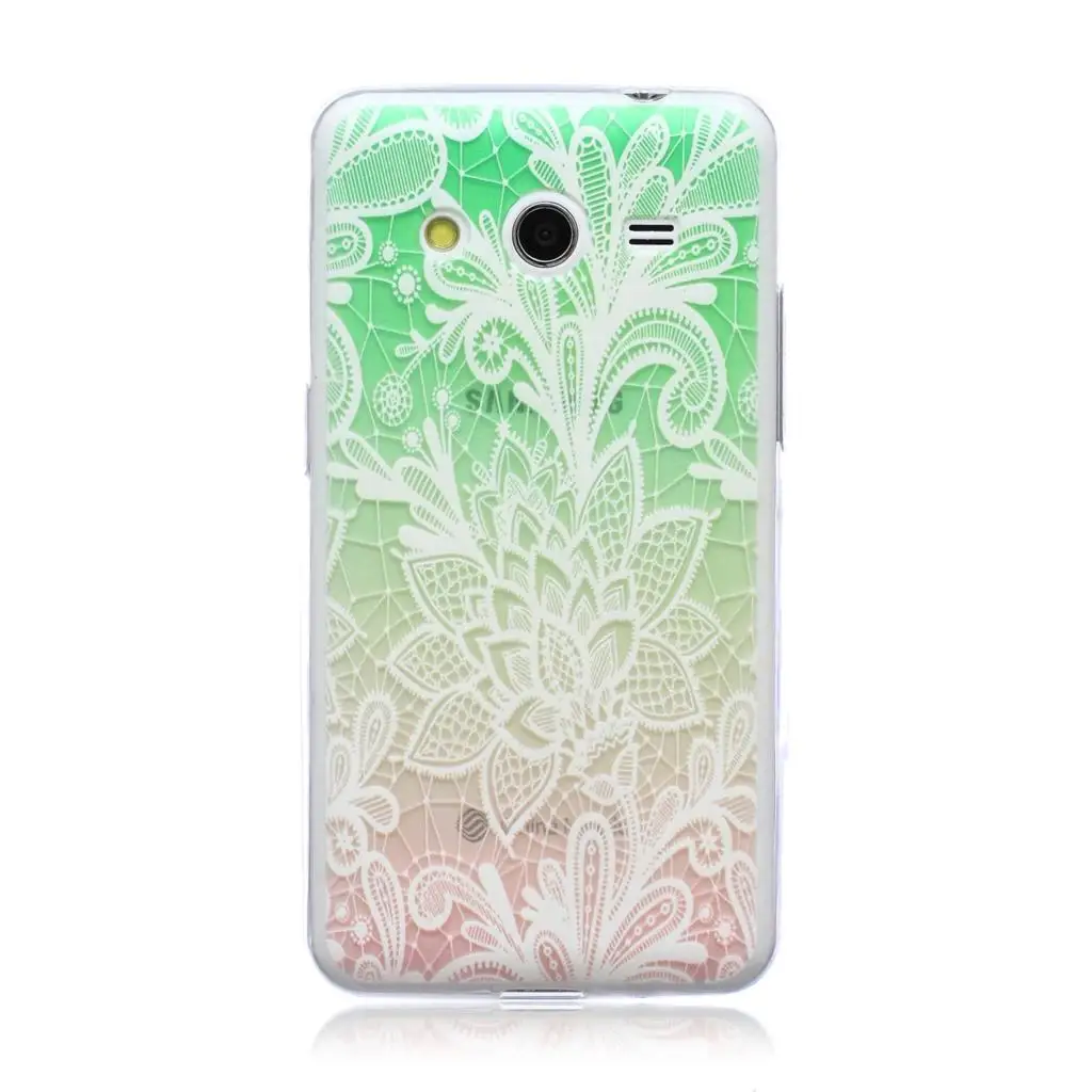 For Samsung Galaxy Core 2 G355H Ultra Thin Case Fashion Embossed Painting Patterned Slim Soft Silicone