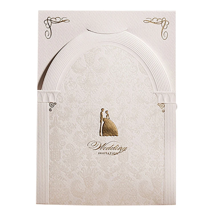 
Hard cover 3D Laser Cut paper greeting cards custom new design invitation wedding card 