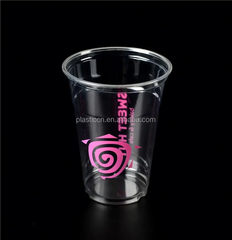 
12oz disposable plastic cups with lid/ pet juice cup with lid/ 10oz disposable plastic glasses 