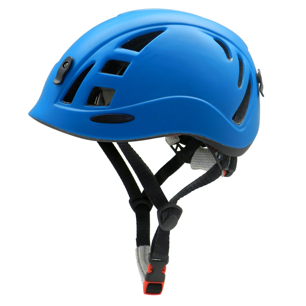Outdoor climbing equipment Carving Rappelling Helmet with Headlamp
