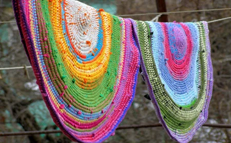 Charmkey hot sale jersey yarn spaghetti carpet yarn for hooked crocheting