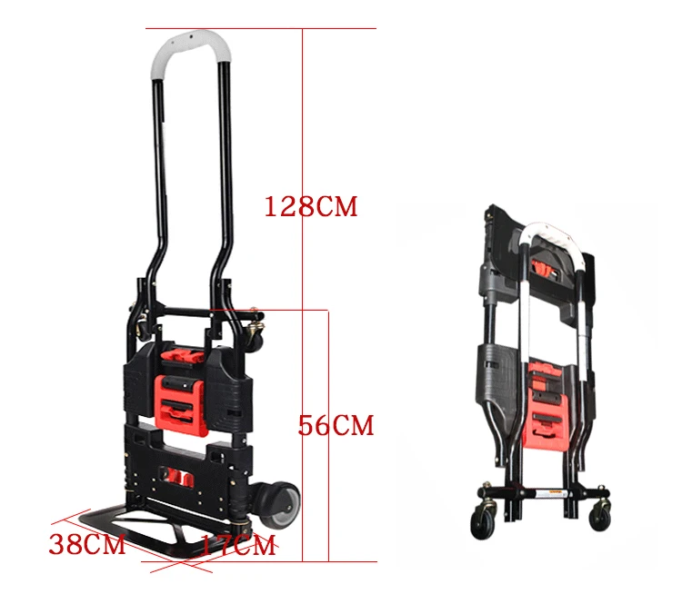 
Multi-function 3 in 1 120KG Capacity Foldable Heavy Cargo Transport Tool Portable Hand Cart 