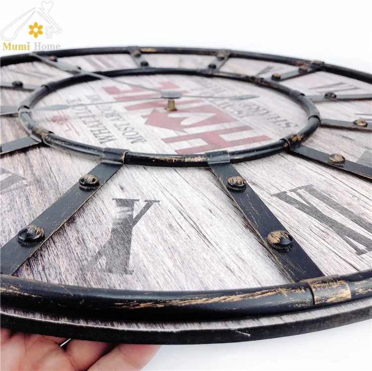Antique Wooden Wall Clock Wholesale distressed wood wall clock