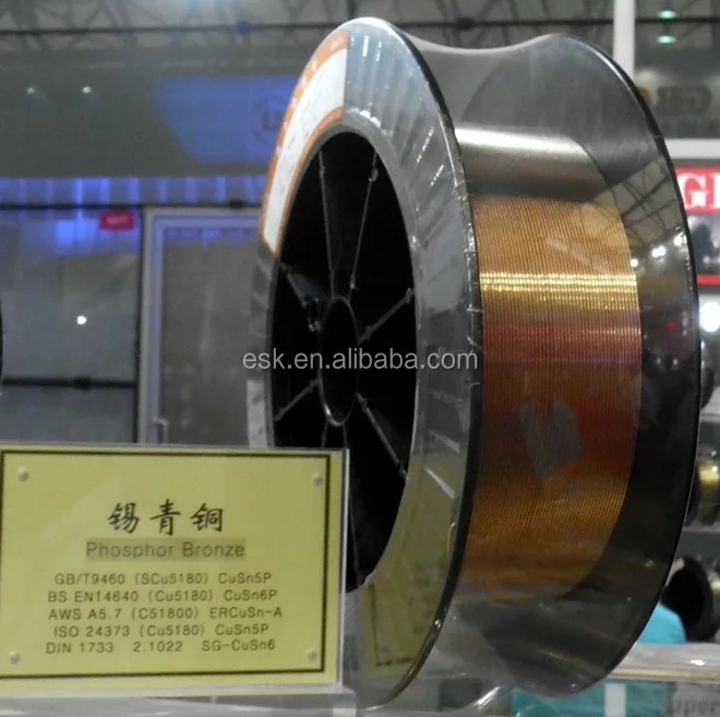 AWS A5.7 ERCuSn-A phosphor bronze copper alloy welding wire
