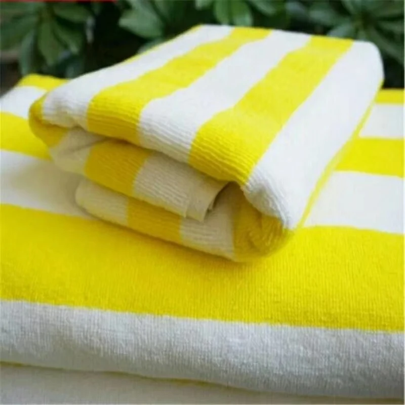 hotel 100% Cotton swimming pool towel Blue & White stripe beach towel