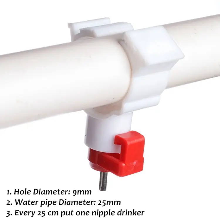 Automatic feeding waterline poultry nipple drinker for chicken