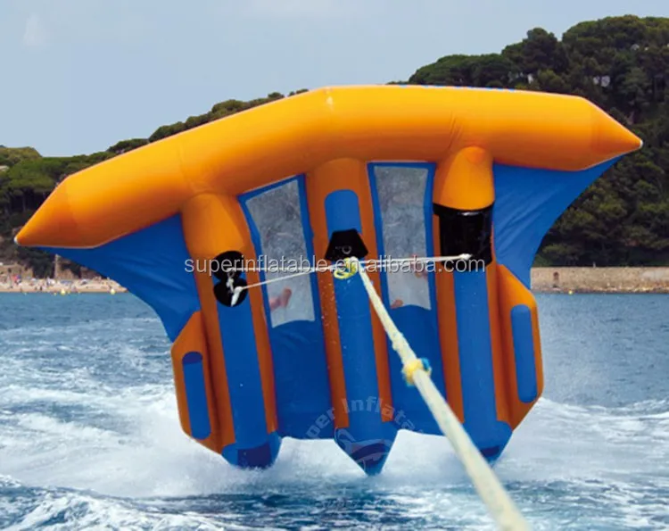 Inflatable flying fish water towable tubes/ inflatable water sled fly fish/ banana boat water sport game
