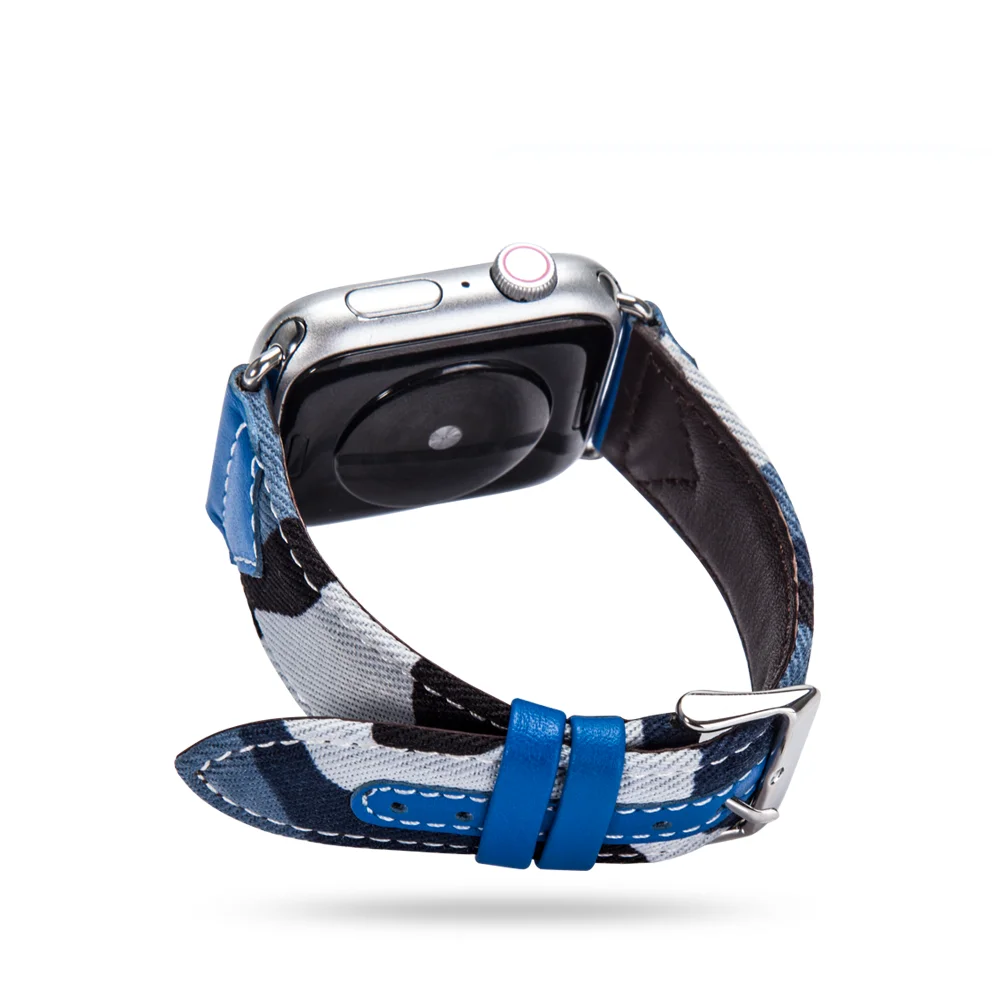 
Wholesale Custom Watch Band with Buckle, Band Watch Smart Leather and Nylon Band For Apple 