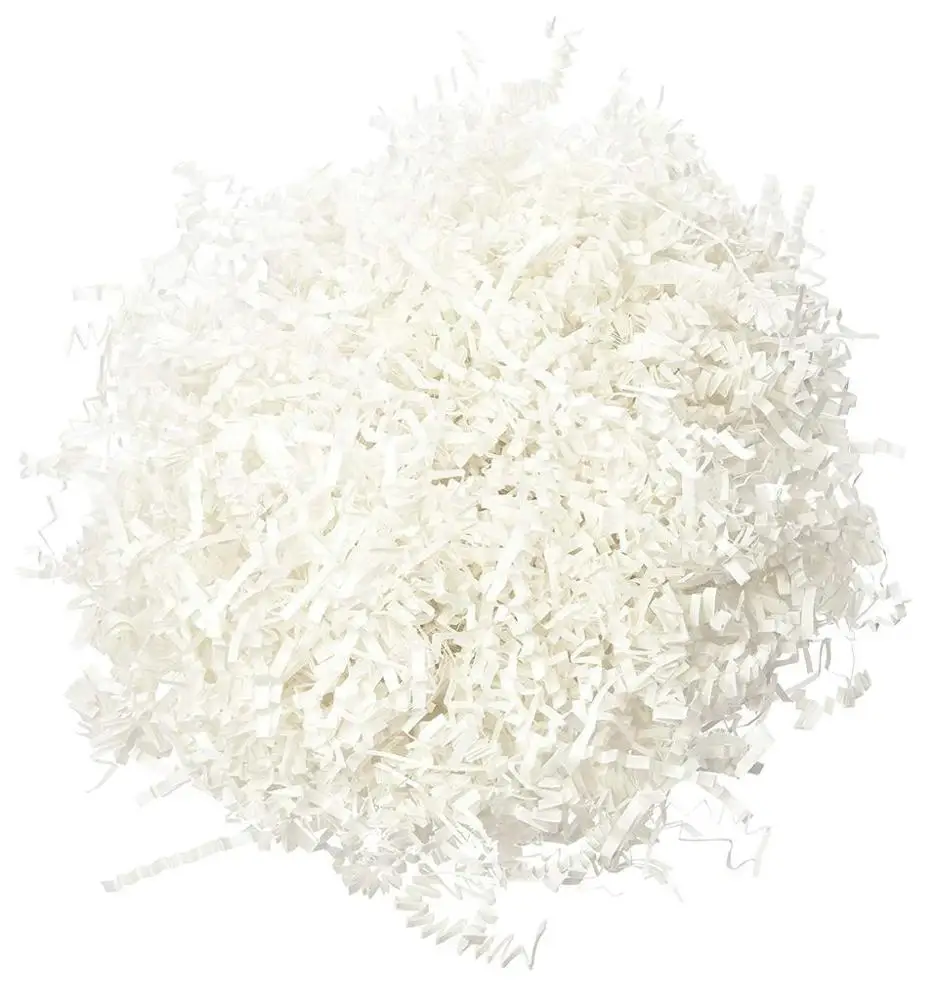 White Crinkle Paper Shreds Kraft Shredder Paper