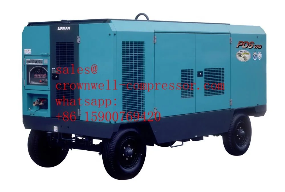 PDSF920S-4B3 AIRMAN portable screw compressor Trailer High Pressure series ENGINE MITSUBISHI