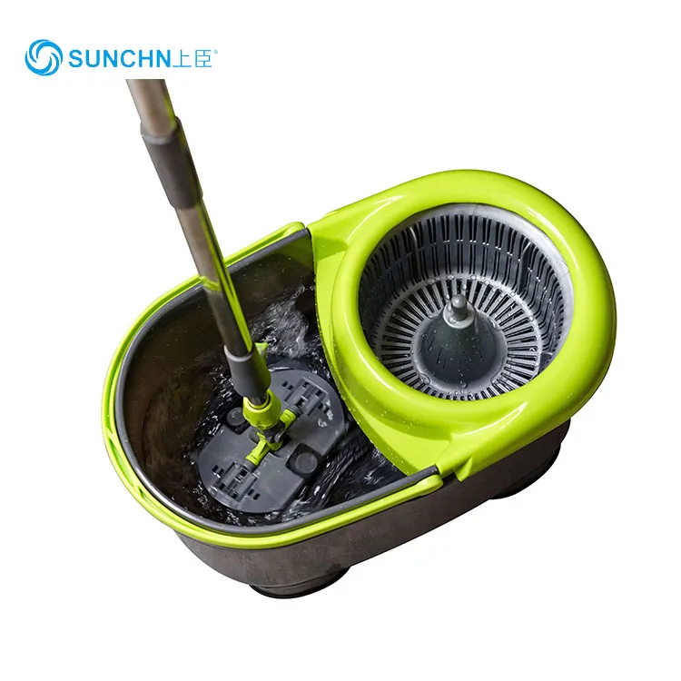 Hand Press 360 Rotating Round And Flat Mop With Bucket Set